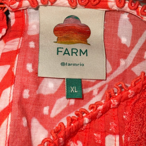 Farm Rio neon Jungle Floral Orange Blouse - Picture 7 of 7